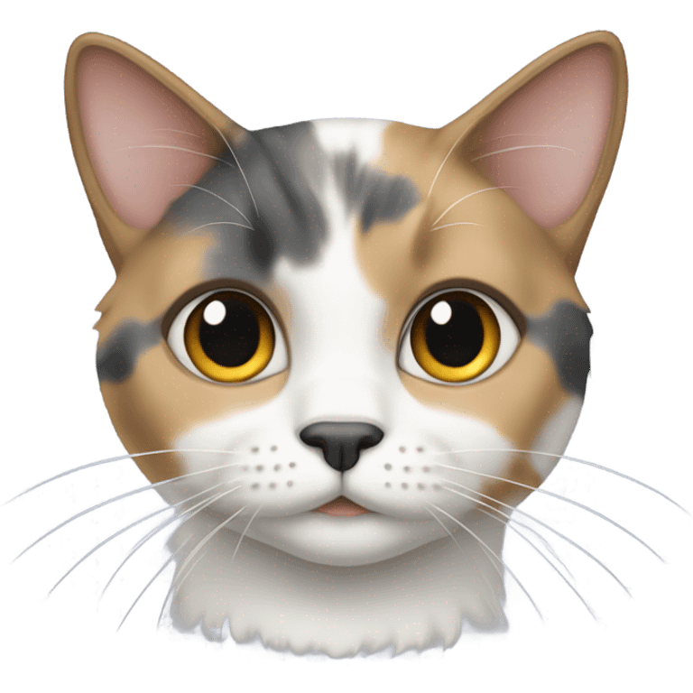 Dilute calico cat emoji