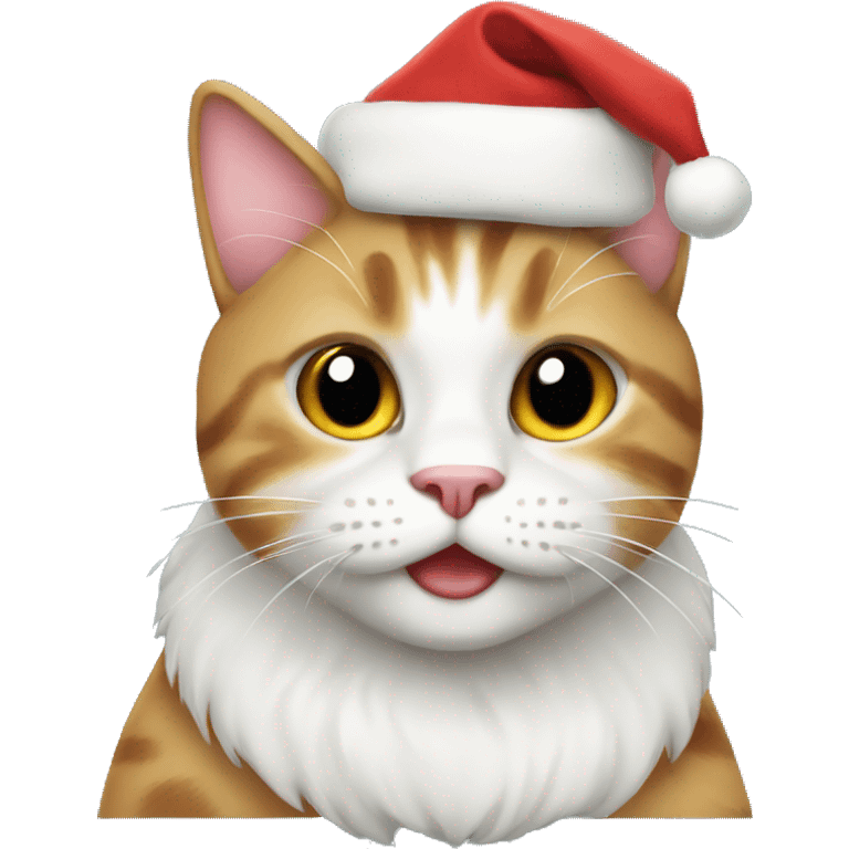 Santa cat emoji