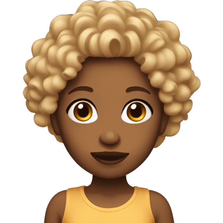 memoji girl with curly hair  emoji