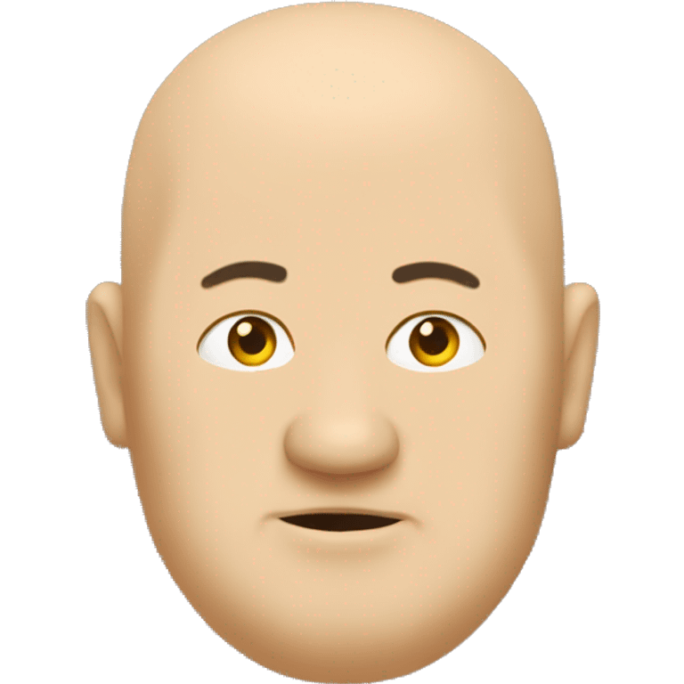 The face of a fat yellow man with no hair on the sides. On the top of his head is a lock of standing hair emoji