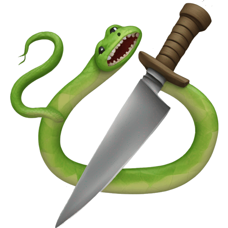 Spears with knife and a snake emoji