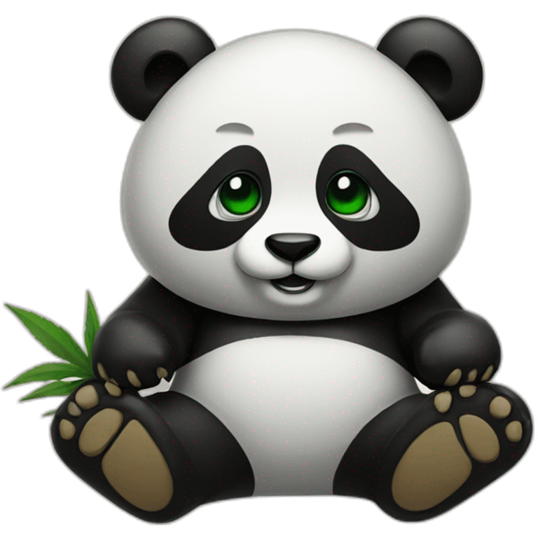 Stoned panda emoji