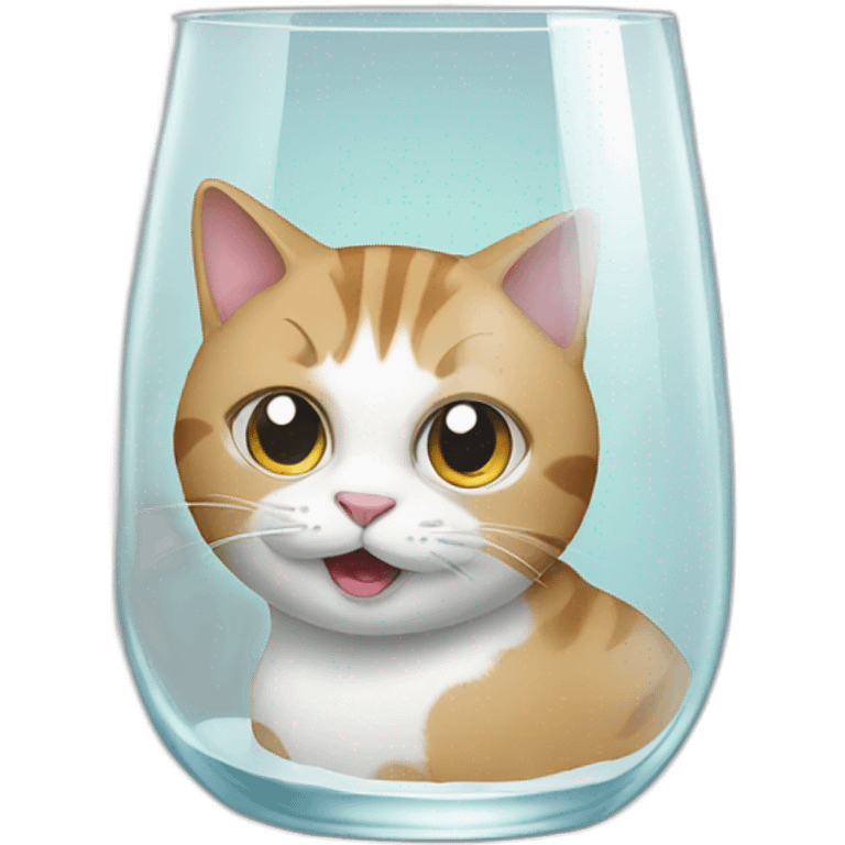 cat and glass emoji