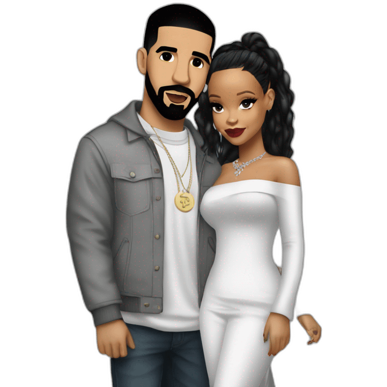 Drake and Rihanna emoji