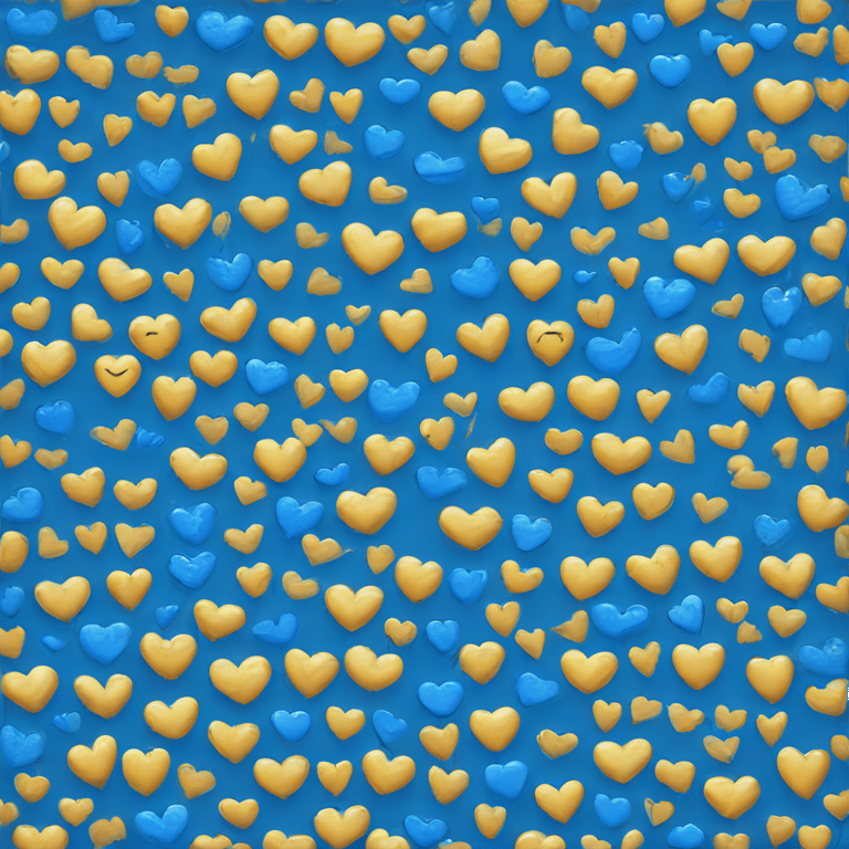 Lots of blue hearts emoji