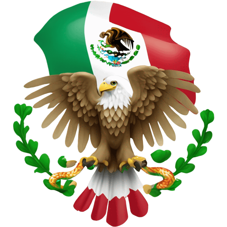 Mexican flag with an eagle emoji