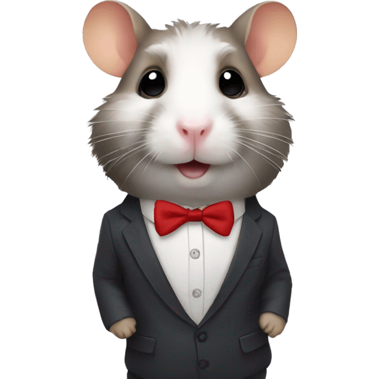 Hamster with a suit emoji