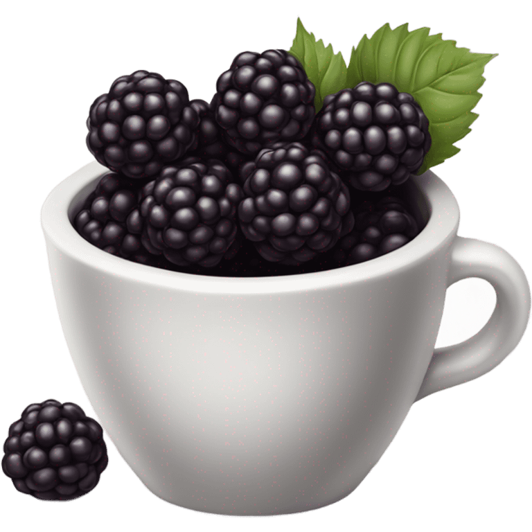 Blackberries in a cup emoji