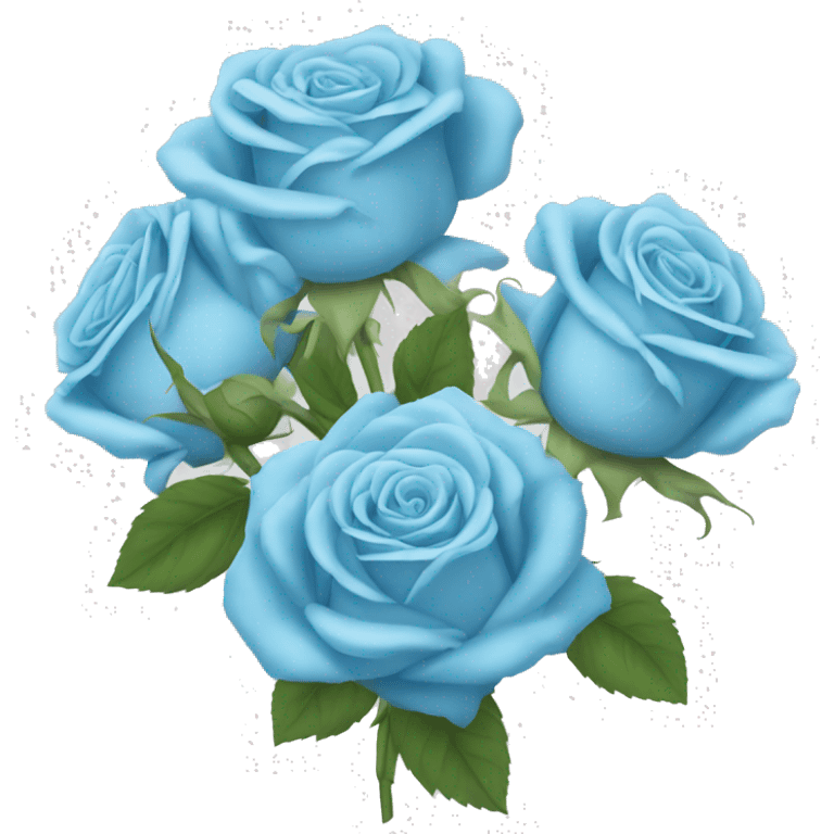 bouquet of sky blue roses  emoji