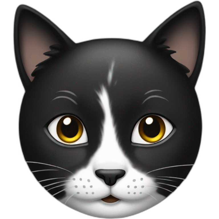 mischievous cat with black hair emoji