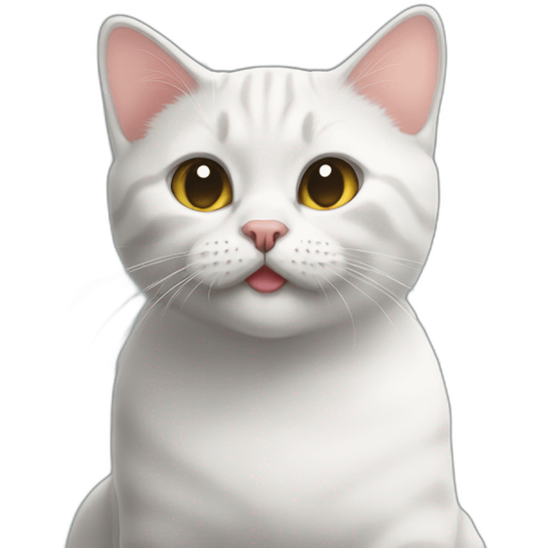 british short-hair cat kissing emoji