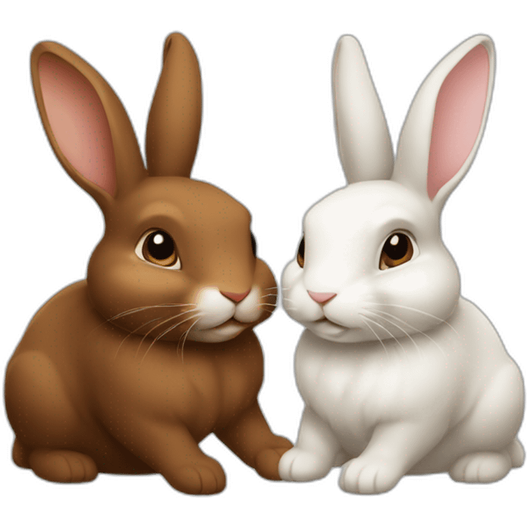 Lapin marron et ventre blanc emoji