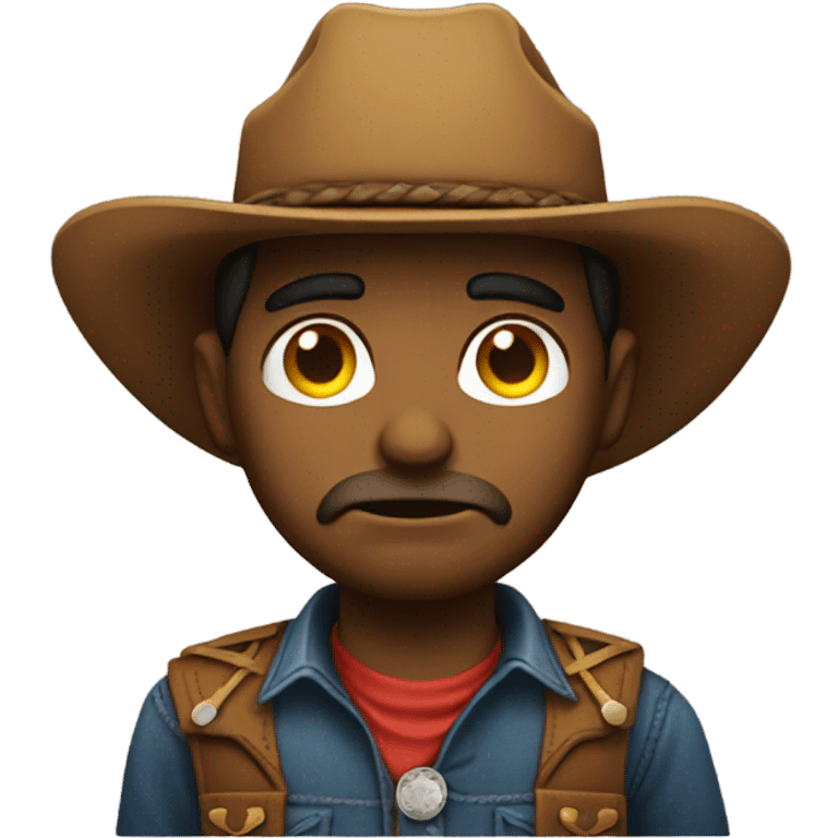 Pouting cowboy emoji