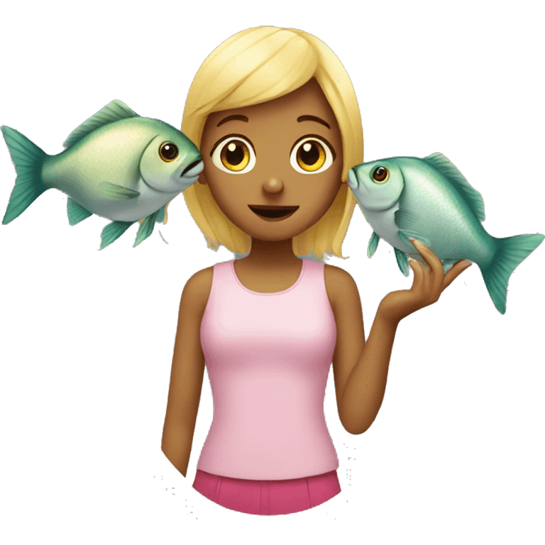 GIRL AND FISH emoji