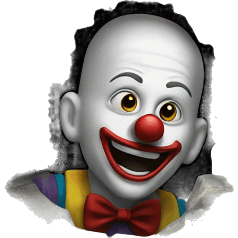 A clown in a sewer emoji