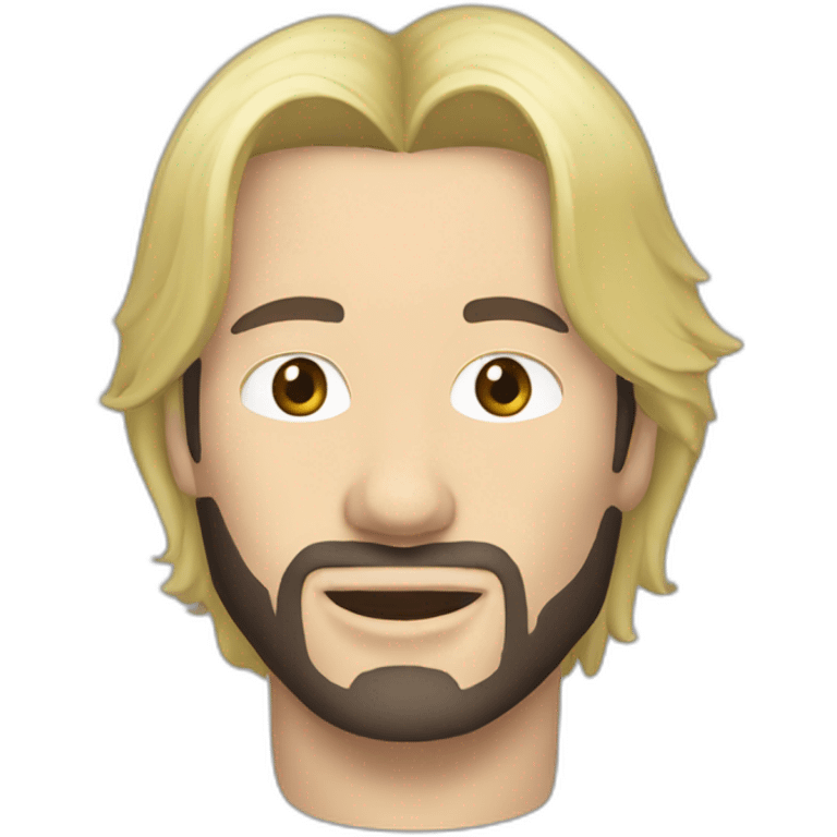 Young Keanu Reeves with blonde hair emoji