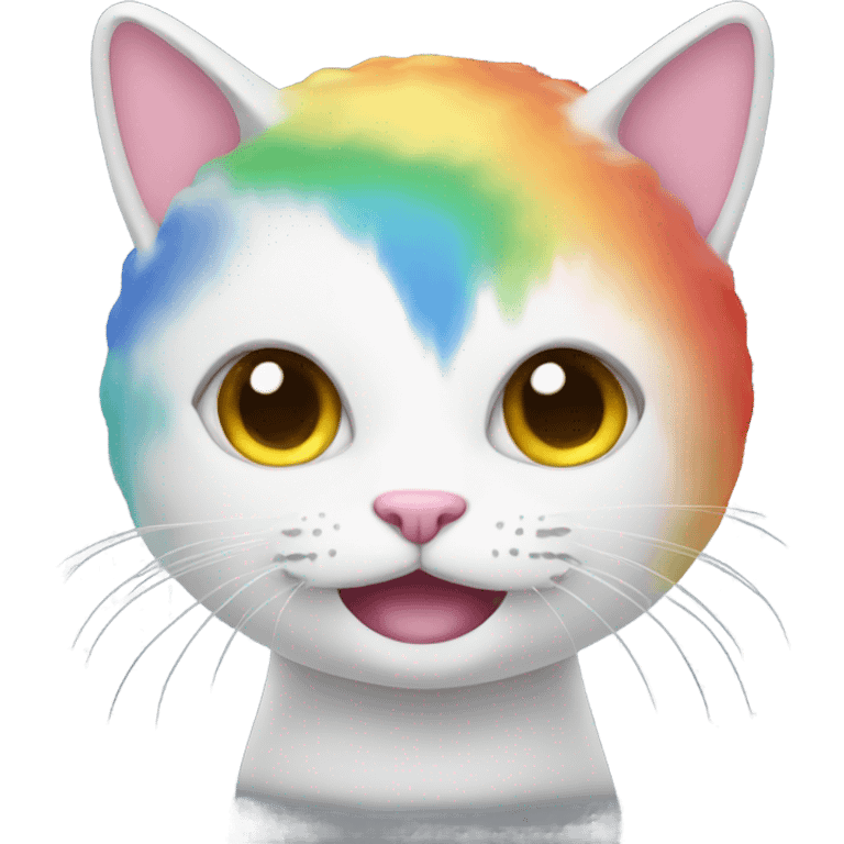 Rainbow cat emoji