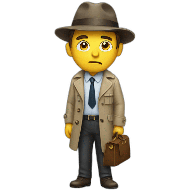 a detective looking for a clue emoji