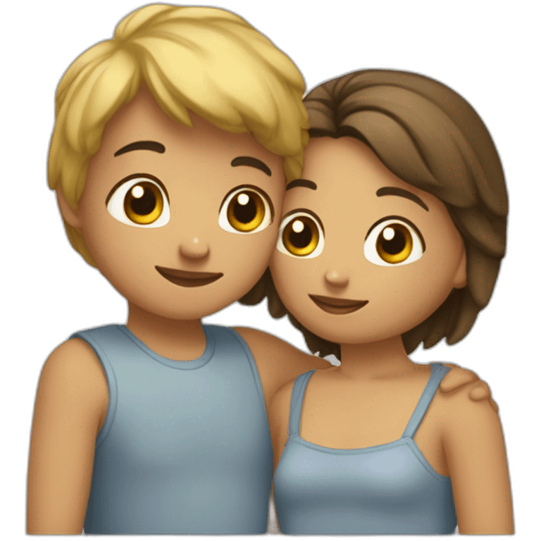 Deux amie qui ce font un calin emoji