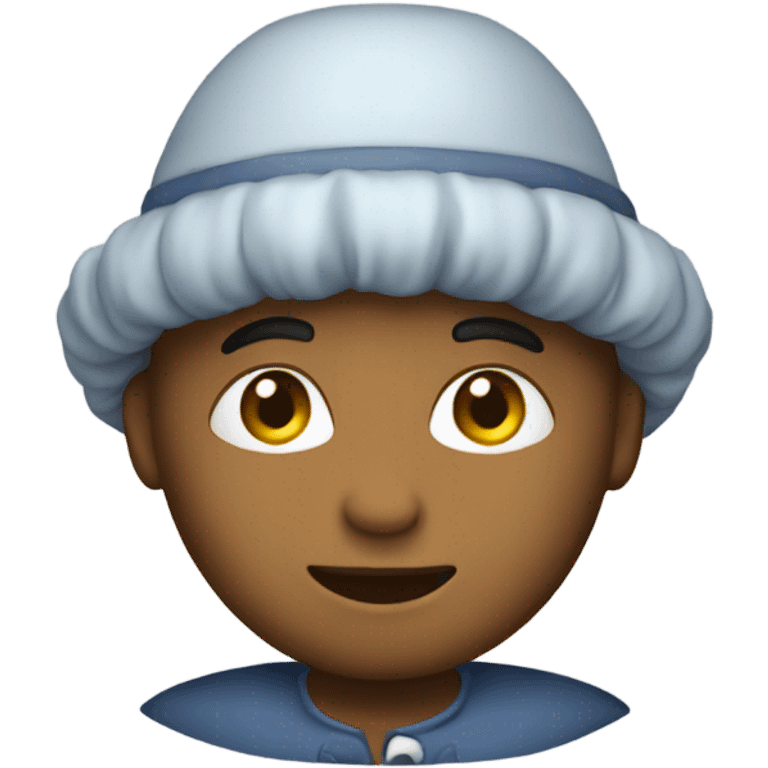 a person wearing a bonnet emoji