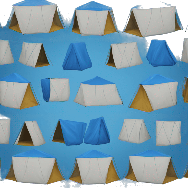 blue pop-up tent emoji