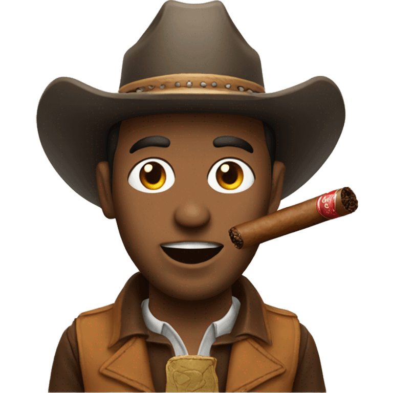 cowboy with cigar emoji