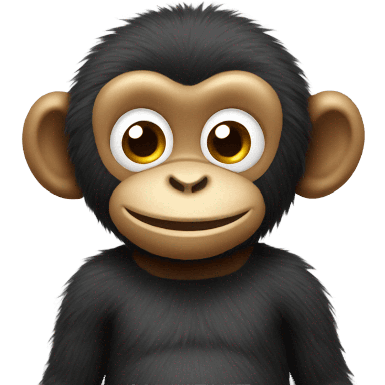 Stuffed toy cute monkey smiling  emoji