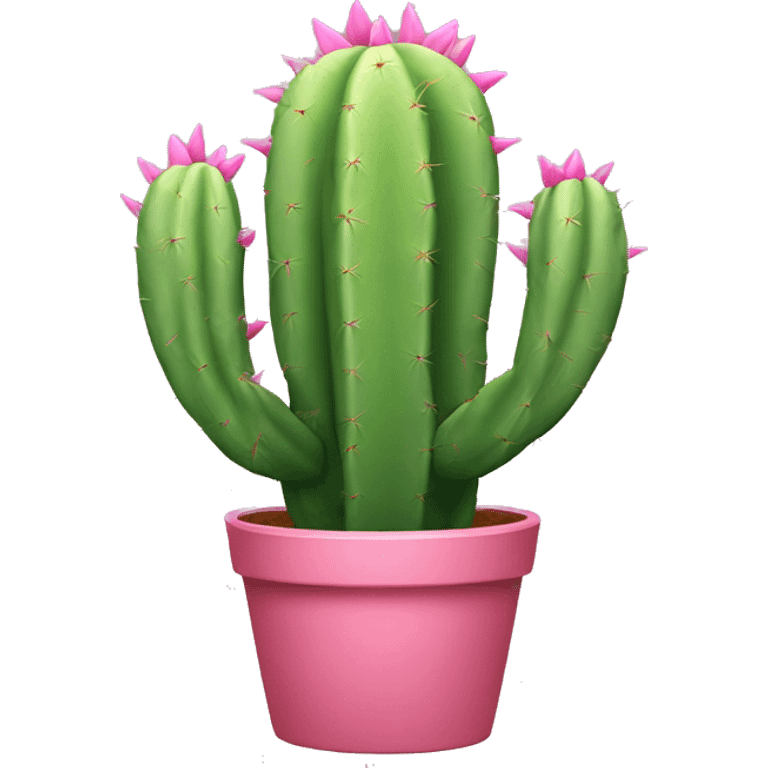 Pink cactus emoji