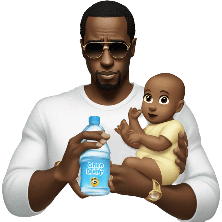 p diddy holding baby oil emoji