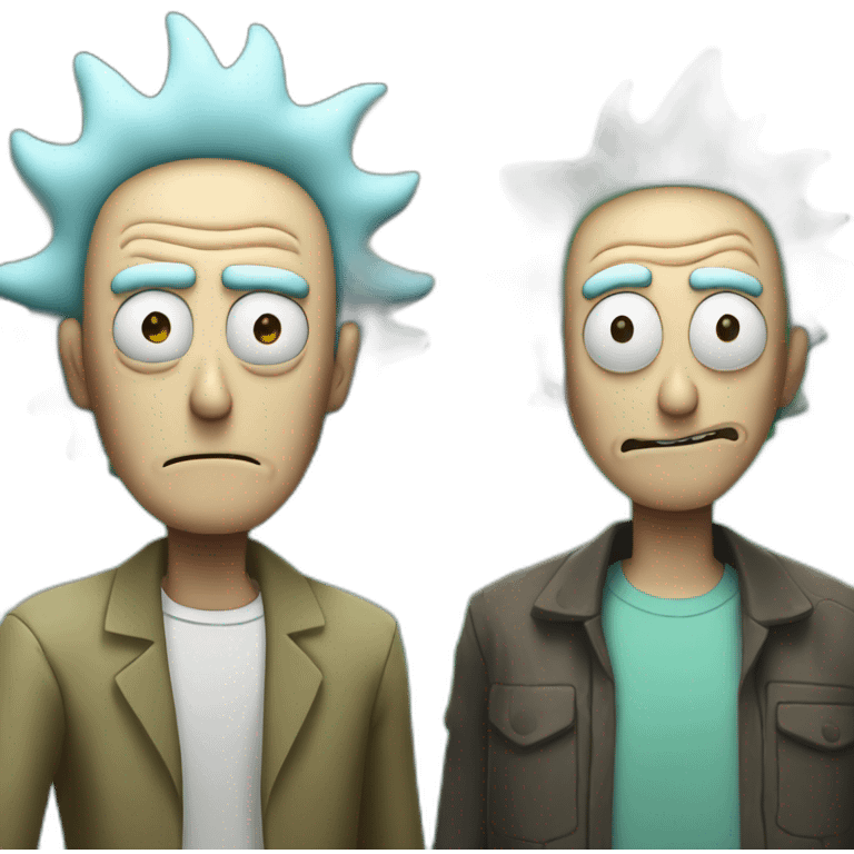 Rick and Morty side by side emoji