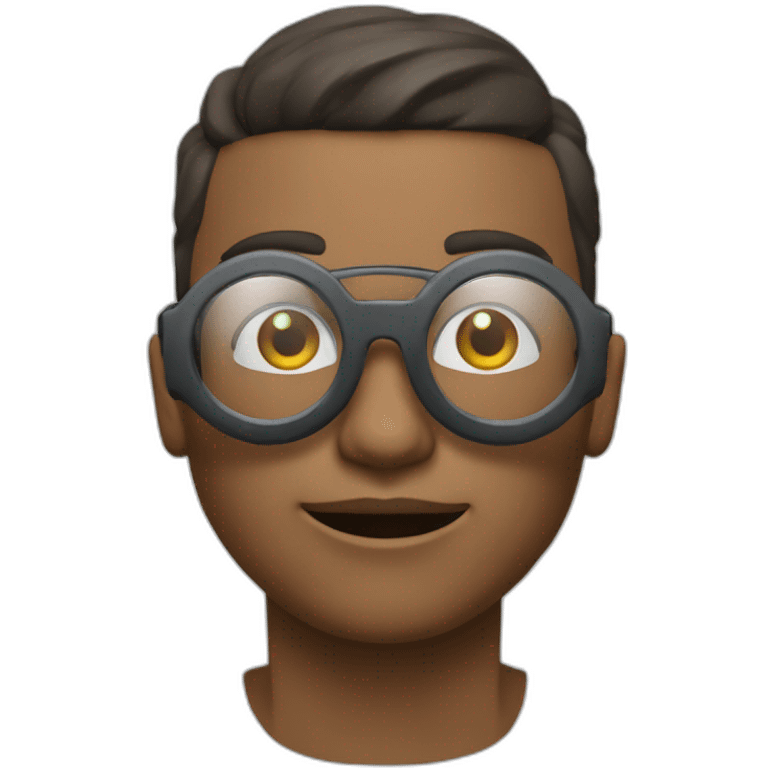 crie um emoji usando um oculos de realidade virtual emoji