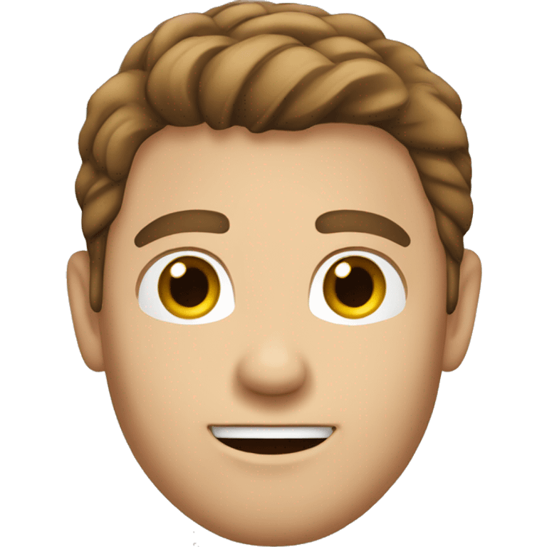 man, Caucasian, brown hair, handsome emoji