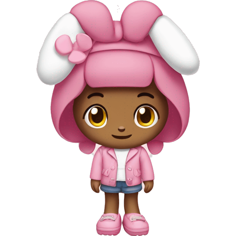 my melody wearing crocs emoji