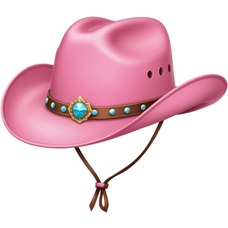 pink cowgirl hat emoji