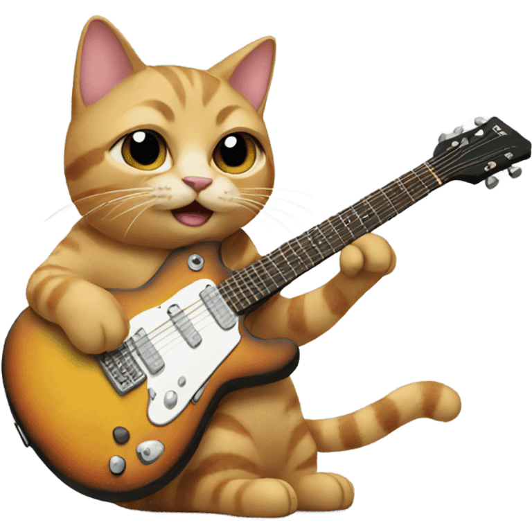 Cat with guitar emoji