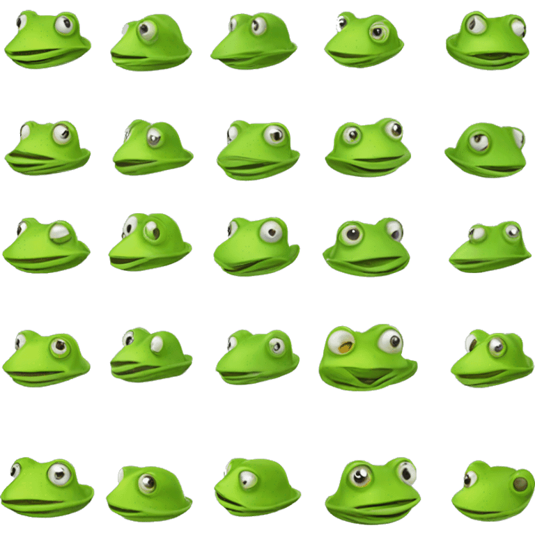 Lime green frog hat emoji