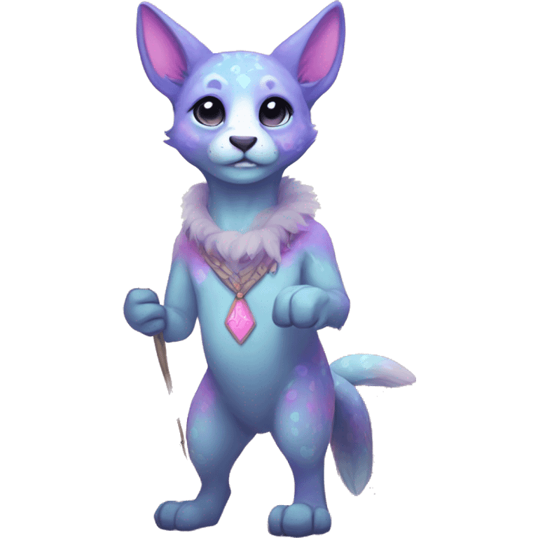 Kawaii bright fantasy ethereal anthro fursona animal emoji