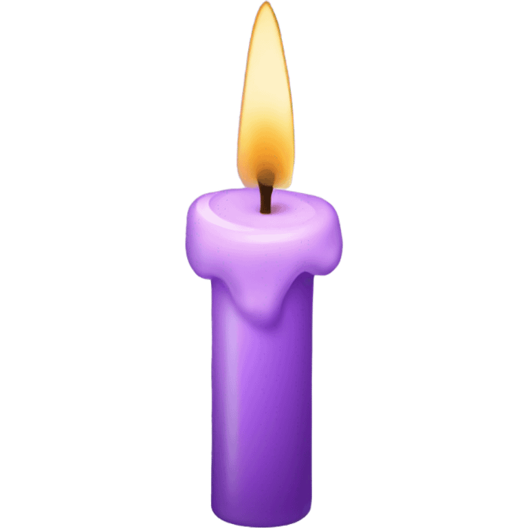 light purple candle emoji