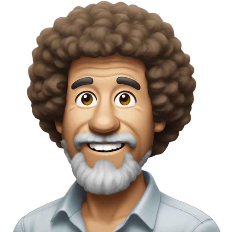 bob Ross panting emoji