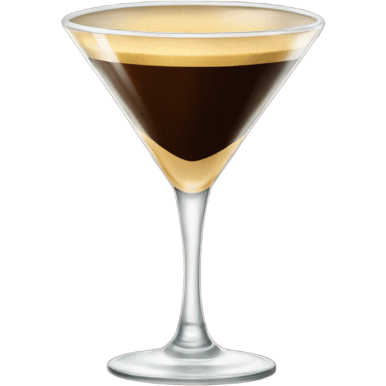 gold rimmed espresso martini glass  emoji