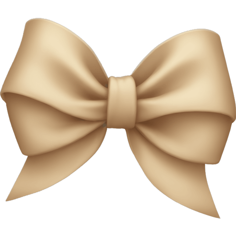 Beige bow emoji