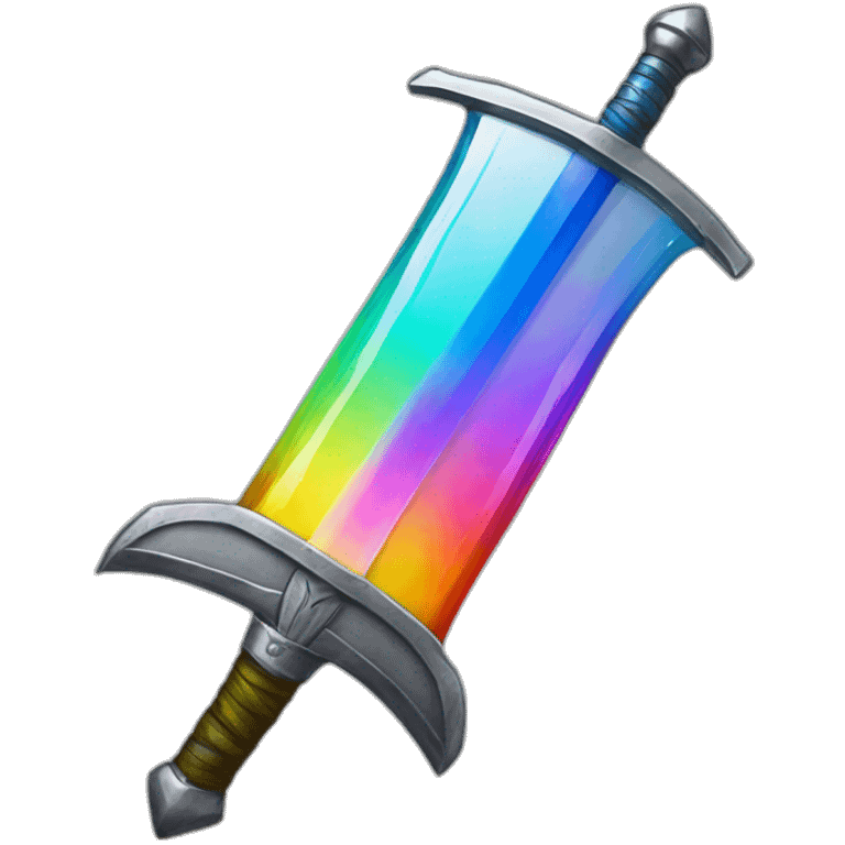 sword rainbow glass emoji