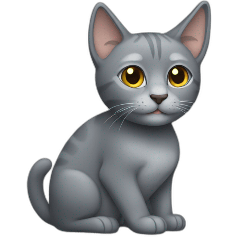 Solid grey cat emoji