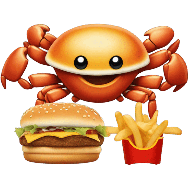 tanner crab eating mcdonald's  emoji