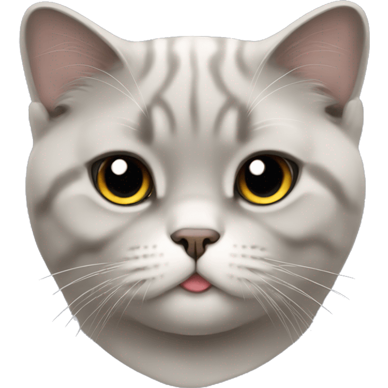 Cat Scottish fold emoji