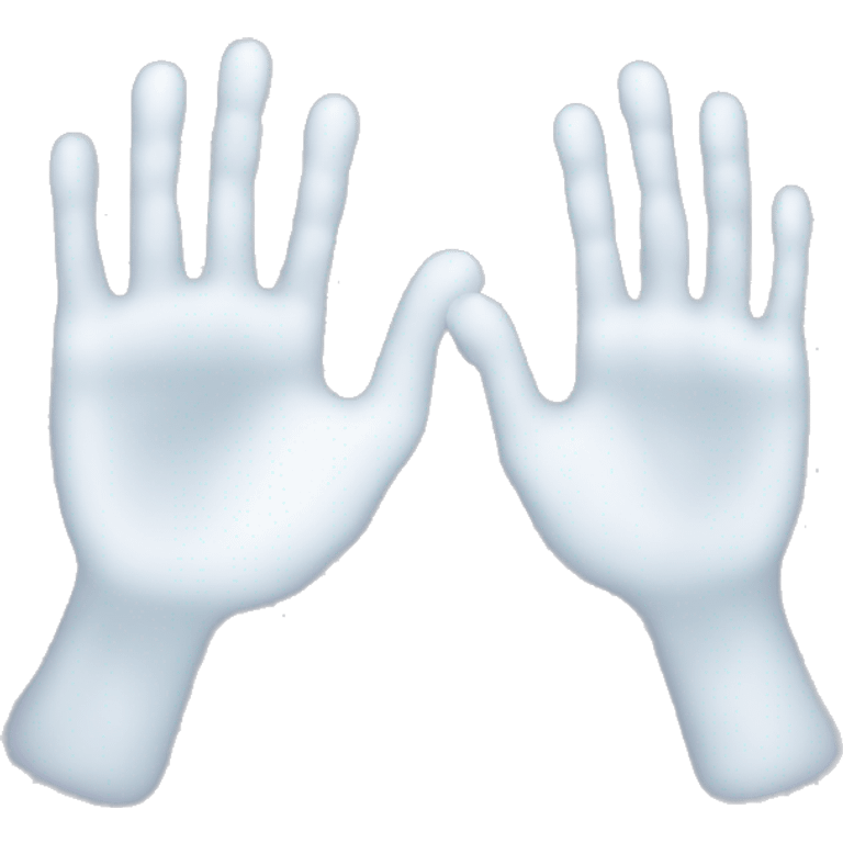 two ghost hands emoji