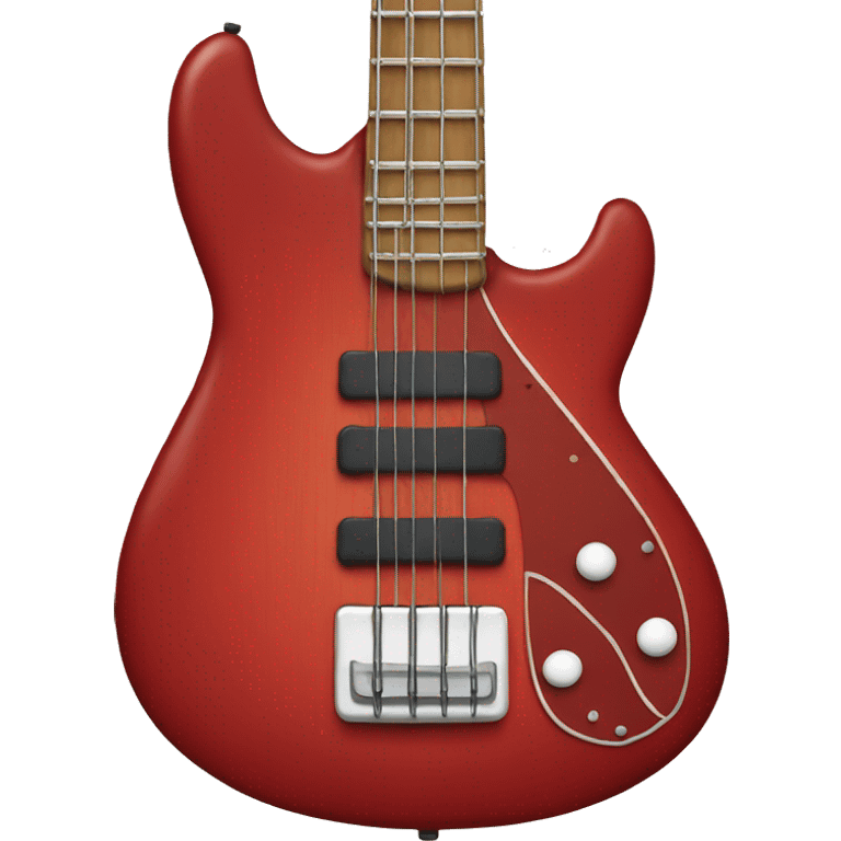 red bass guitar emoji