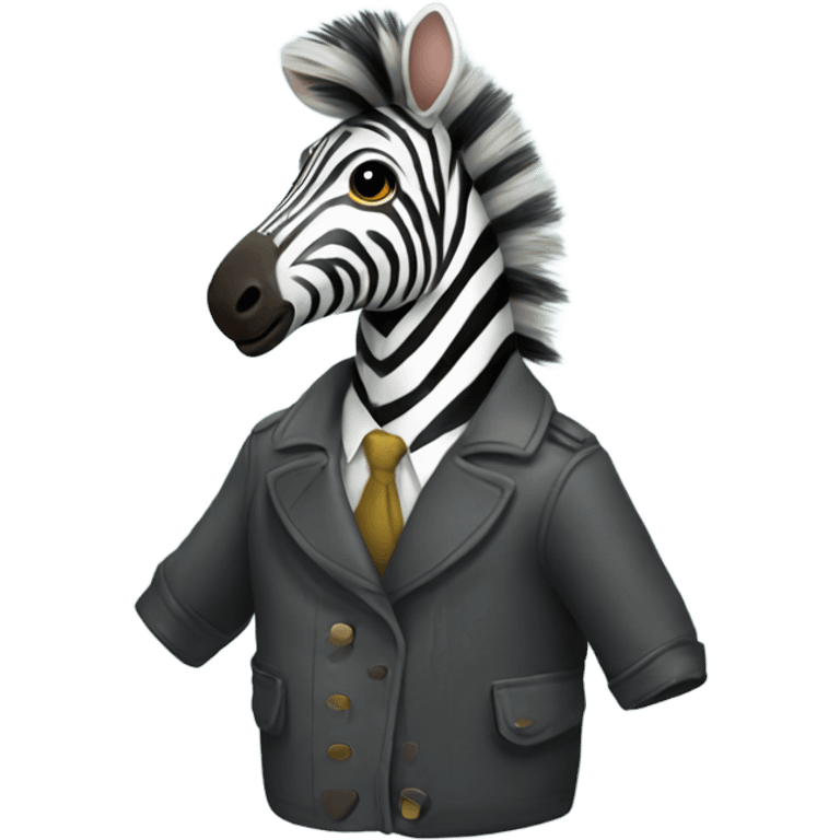 Zebra wearing a coat emoji