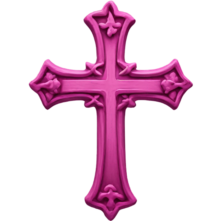 the cross in the Gothic style is pink emoji