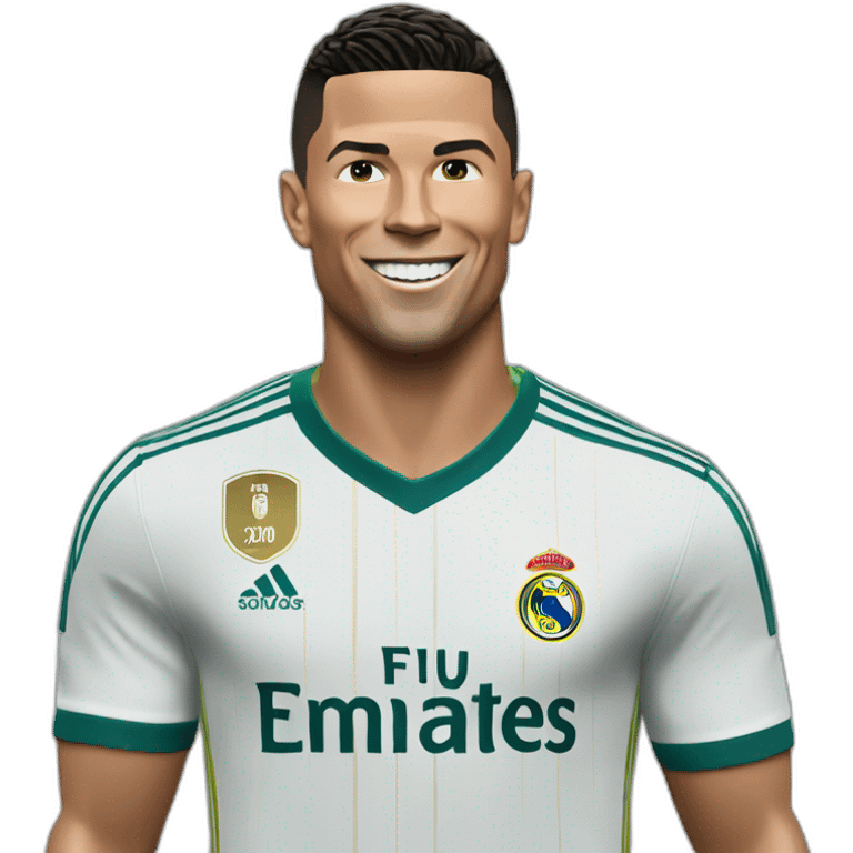 Ronaldo qui fait sa célébration emoji